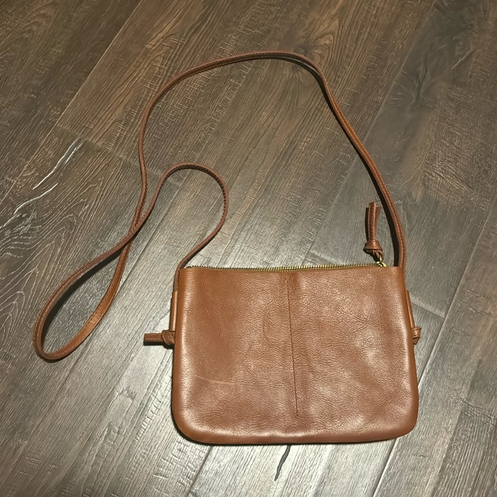 Madewell Knotted Crossbody Bag in Cognac brown